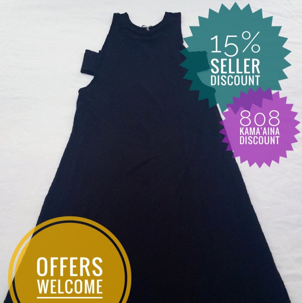Cutout Maxi Dress (L) in Black
